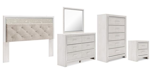 Signature Design by Ashley® Altyra 5-Piece White King Panel Headboard Bedroom Set-0