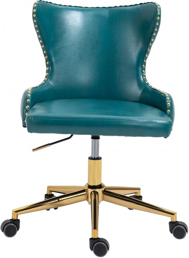 Meridian Furniture Hendrix Blue Faux Leather Office Chair-2