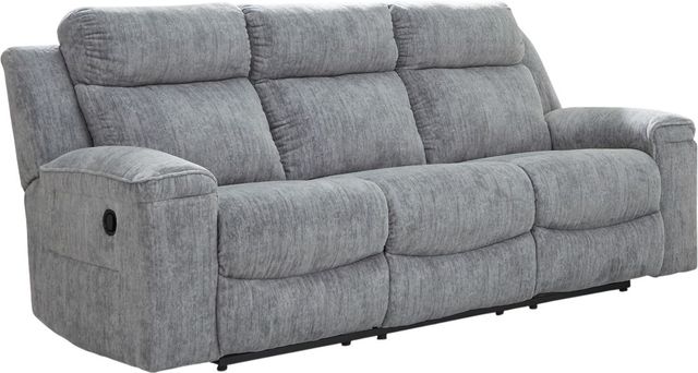 Benchcraft® Buntington Pewter Manual Reclining Sofa-1
