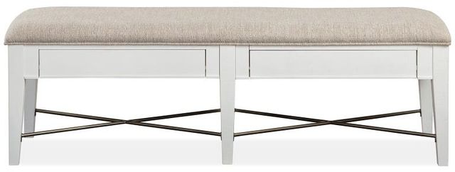 Magnussen Home® Heron Cove Chalk White Upholstered Bench-1