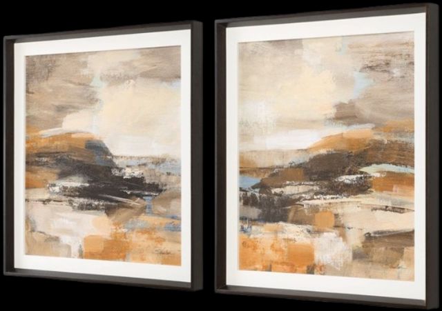 Uttermost® Silvia Vassileva 2-Piece Cinnamon Shore Framed Prints Set-4