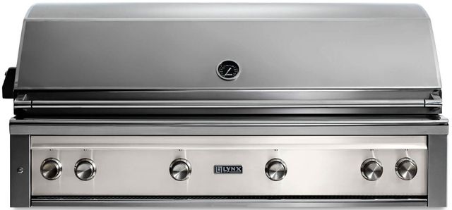 LYNX® Professional 4-Burner Glacier Built-In Liquid Propane Grill with Rotisserie-0