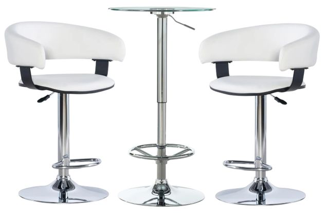 Powell® Devan 3-Piece White Adjustable Pub Set-0