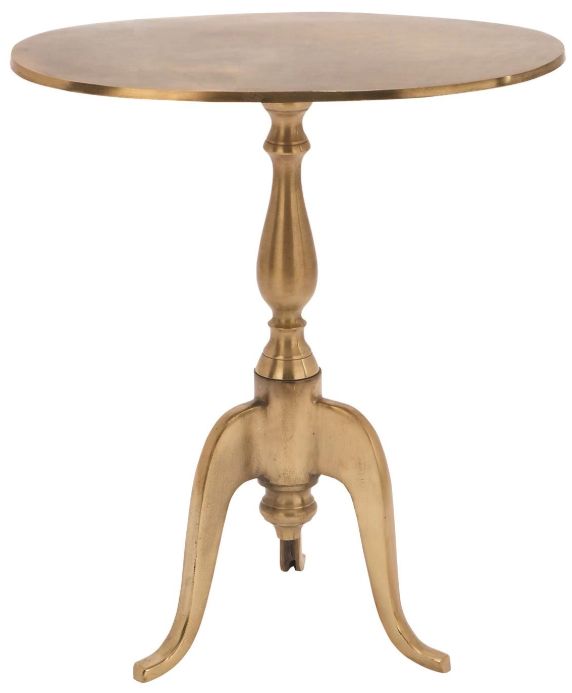 Deco Marche Gold Oval Accent Table-0