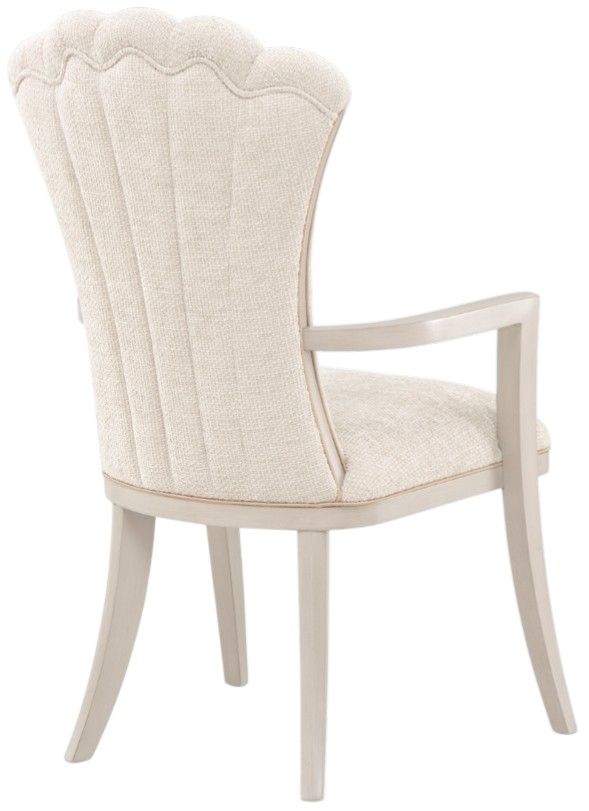 Michael Amini® Fantosini Silver Leaf Dining Arm Chair-3