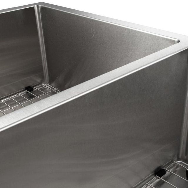 ZLINE Chamonix 36" Undermount Double Bowl Satin Stainless Steel Kitchen Sink-4
