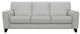 Armen Living Bergen Dove Gray Genuine Leather Square Arm Sofa-0