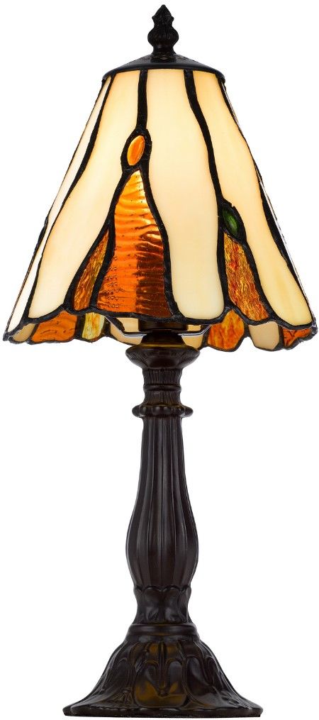 Cal® Lighting & Accessories Tiffany Dark Bronze/Yellow Accent Lamp-1