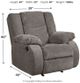 Signature Design by Ashley® Tulen Gray Rocker Recliner-4