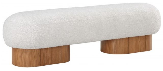 Meridian Furniture Robertson Cream/Walnut Bench-0