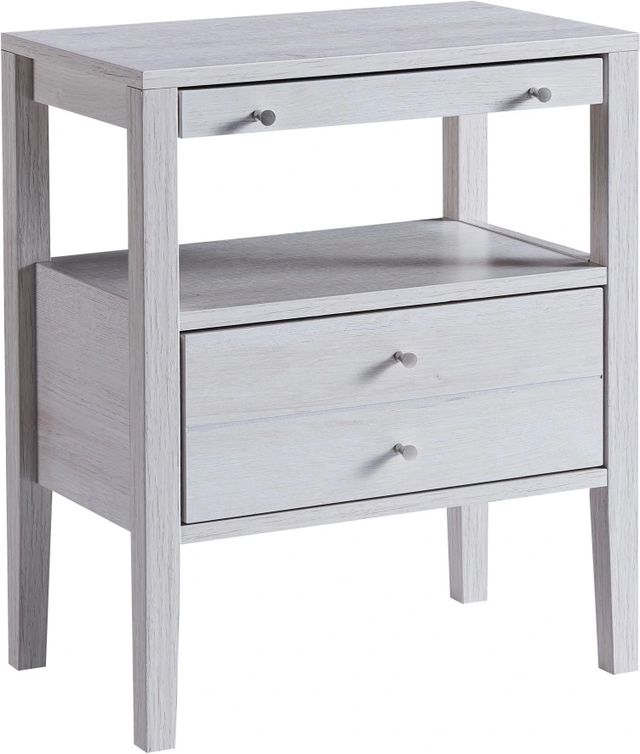 Brassex Inc. White Oak Accent Table-0