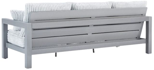 Signature Design by Ashley® Moonlight View Gray Aluminum/Fabric Outdoor Sofa-2
