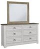 American Woodcrafters Meadowbrook 5-Piece Sand/Whitewash King Arched Panel Bedroom Set-2
