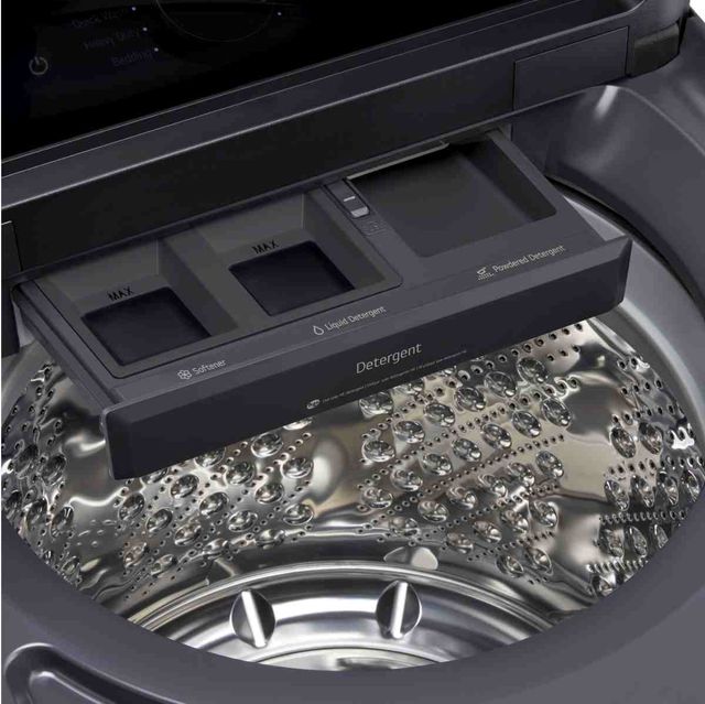 LG 5.5 Cu. Ft. Matte Black Impeller Top Load Washer with EasyUnload™ and AI Sensing-4