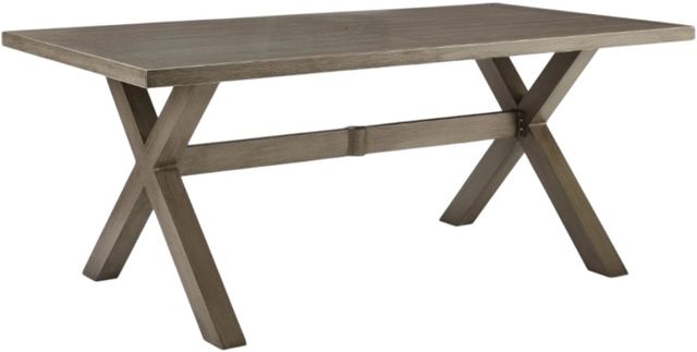 Signature Design by Ashley® Beach Front Beige Outdoor Dining Table-0