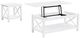 Coaster® Skyview 2-Piece White Rectangular Lift Top Coffee Table Set-1
