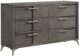 Bernards Aries Gray 6-Drawer Dresser-0
