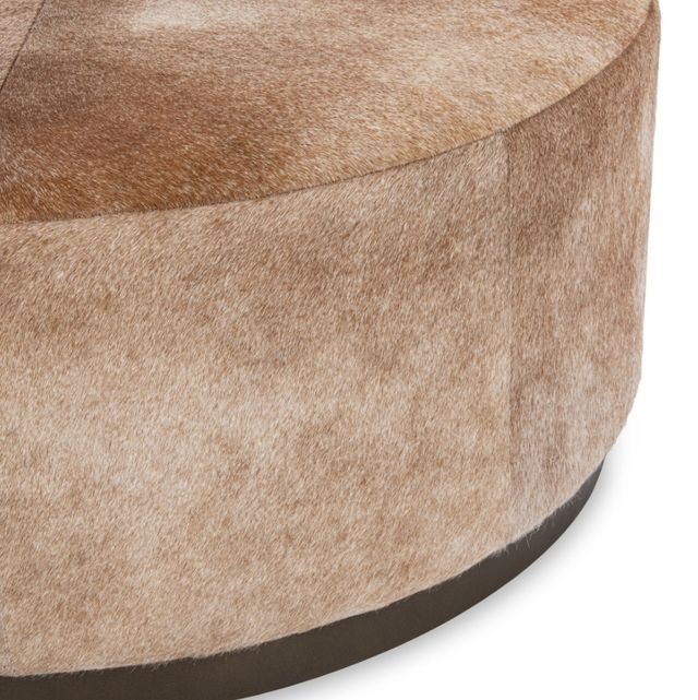 Classic Home Andre Canyon Dust 40" Round Ottoman-4