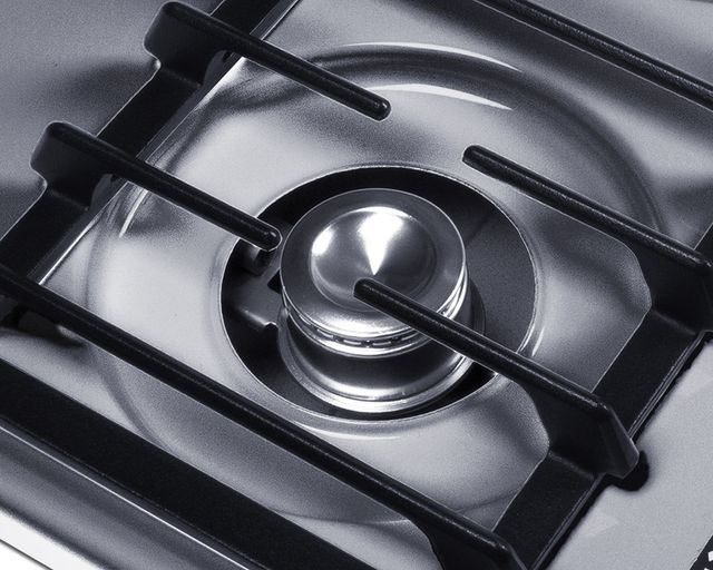Summit® 30" Chrome Gas Cooktop-3