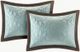 Olliix by Madison Park 9 Piece Blue Queen Juliana Charmeuse Comforter Set-4