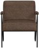 International Furniture Direct Lotus Brown/Blacksmithing Matte Black Accent Chair-1