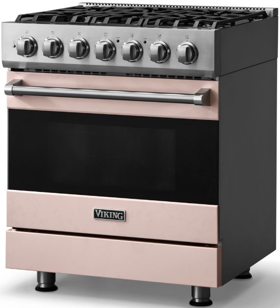 Viking® 3 Series 30" Blush Pro Style Dual Fuel Range-3