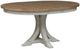 Liberty Farmhouse Reimagined Chestnut Pedestal Table with Antique White Base-0