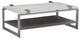 Magnussen Home® Paradox Pearl White Rectangular Cocktail Table with Platinum Frame -0
