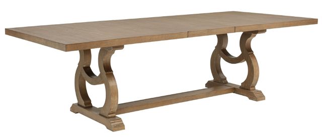Coaster® Brockway 5-Piece Barely Brown/Cream Trestle Dining Set-4