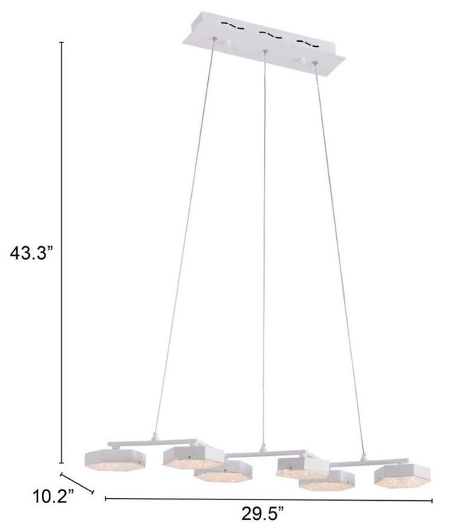 Zuo® Modern Dunk White Ceiling Lamp-4