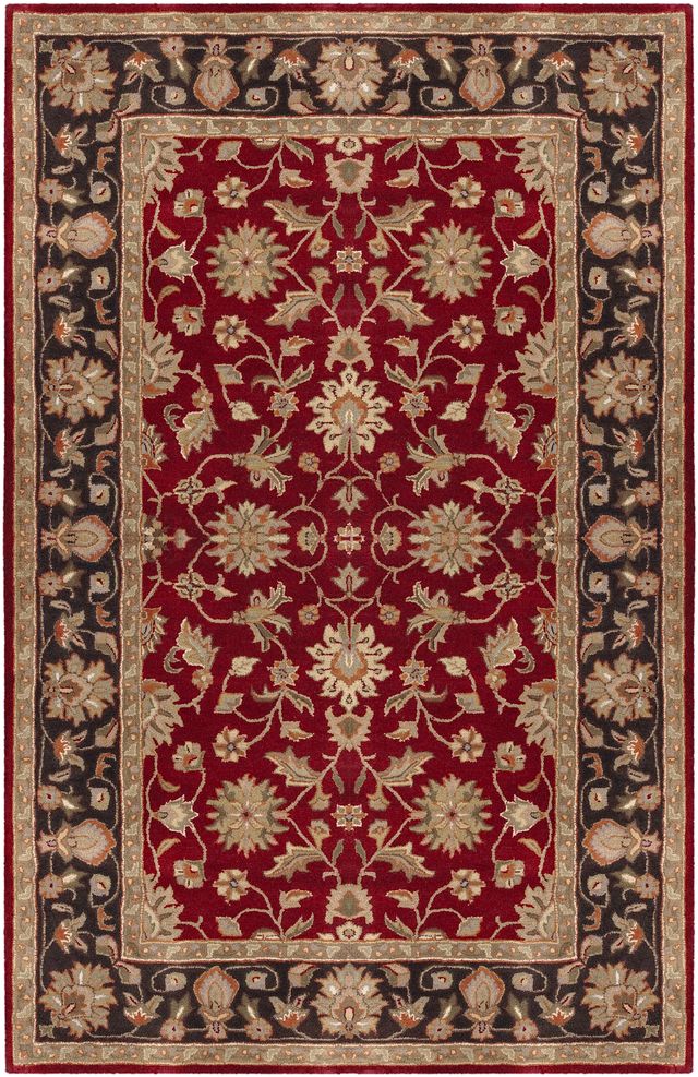 Surya Crowne Burgundy 5'x8' Area Rug-0