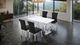 Furniture of America® Holstebro 5-Piece Black 60" Dining Table Set with Silver Base-1