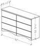 Perdue Woodworks 24,000 Essential Brown 58" 6-Drawer Chest-2