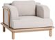 Classic Home Dawson Butterscotch Fabric/Wooden Outdoor Accent Chair-0