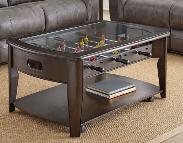 Steve Silver Co. Diletta 3-Piece Walnut Game Table Set-2