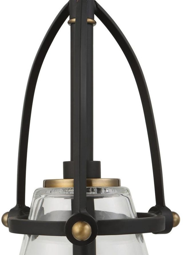 Uttermost® Saugus Antique Brass/Black 1-Light Pendant-4