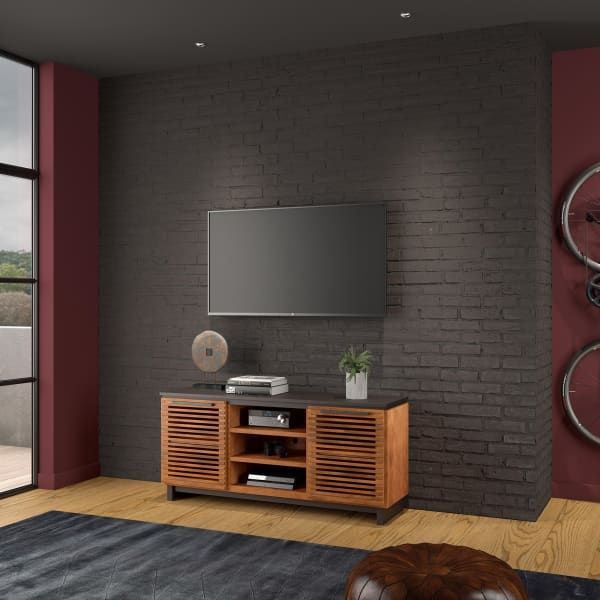 Legends Home Graceland Black/Bourbon 63" Console-1