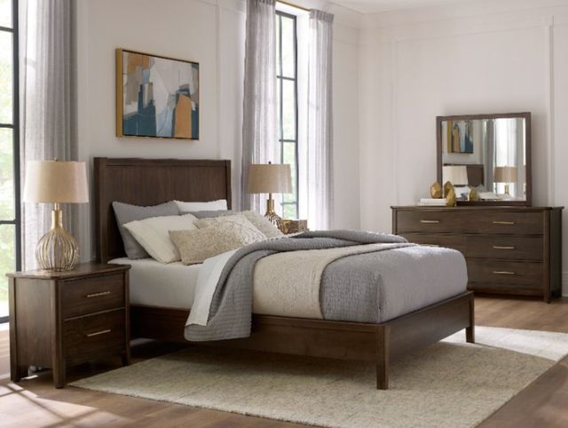 Vaughan-Bassett NordHaven Nordic Walnut King Panel Bed-1