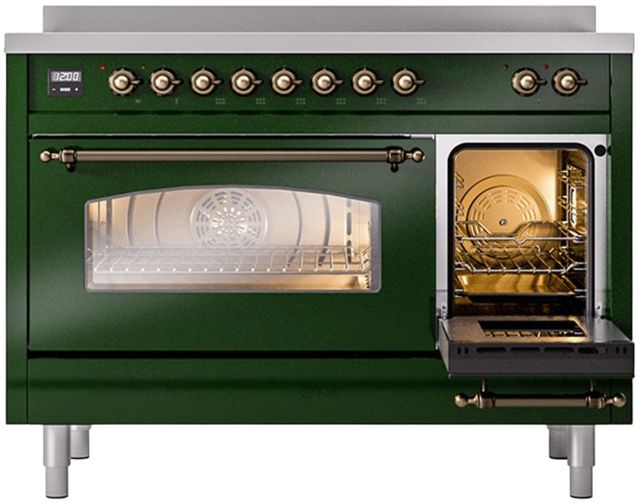 Ilve® Nostalgie II Series 48" Emerald Green Pro Style Induction Range-3