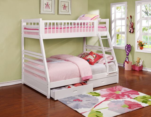 Coaster®Ashton White Twin Over Full Headboard and Footboard-1