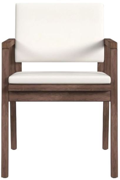 Flexsteel® Nova 2-Piece Dark Brown/Ivory Canvas/Sunbrella Outdoor Dining Chair Set-1