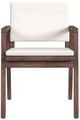 Flexsteel® Nova 2-Piece Dark Brown/Ivory Canvas/Sunbrella Outdoor Dining Chair Set-1