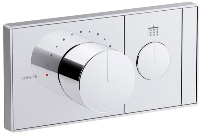 KOHLER® Anthem® Polished Chrome 1-Outlet Recessed Mechanical Thermostatic Valve Control-0