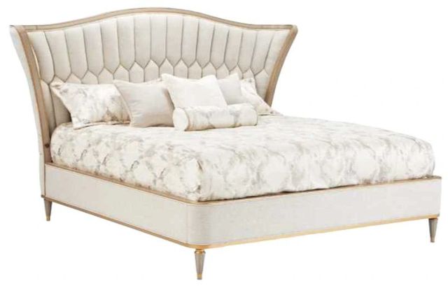 Michael Amini® St. Charles Dove Gray Eastern King Platform Bed-0