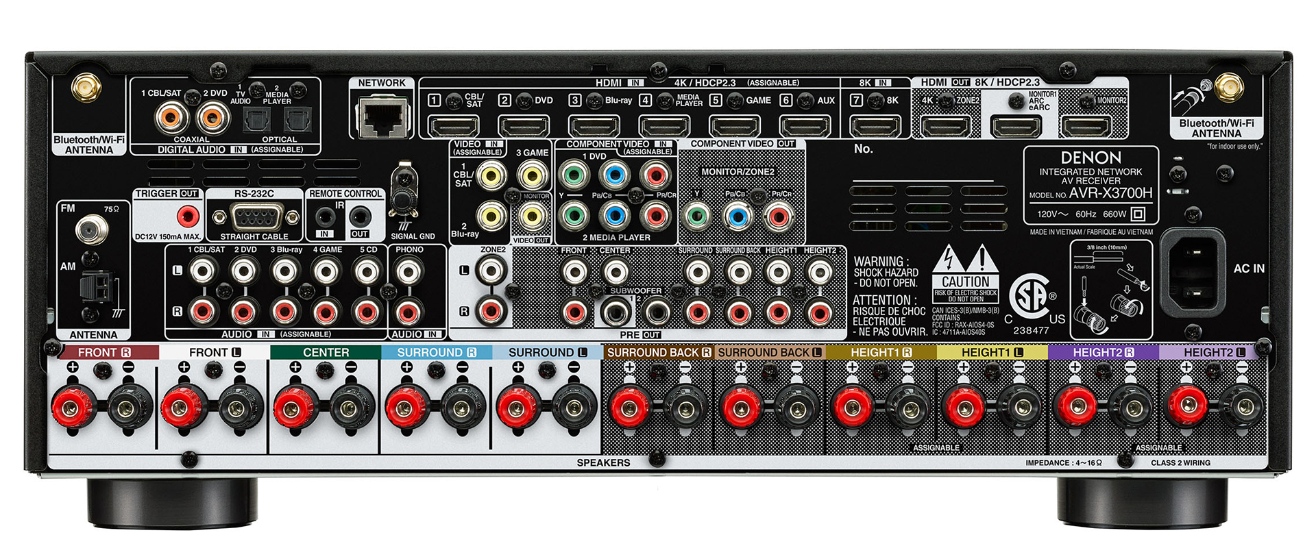 Denon® 9.2CH 8K AV Receiver with 3D Audio, Voice Control and HEOS