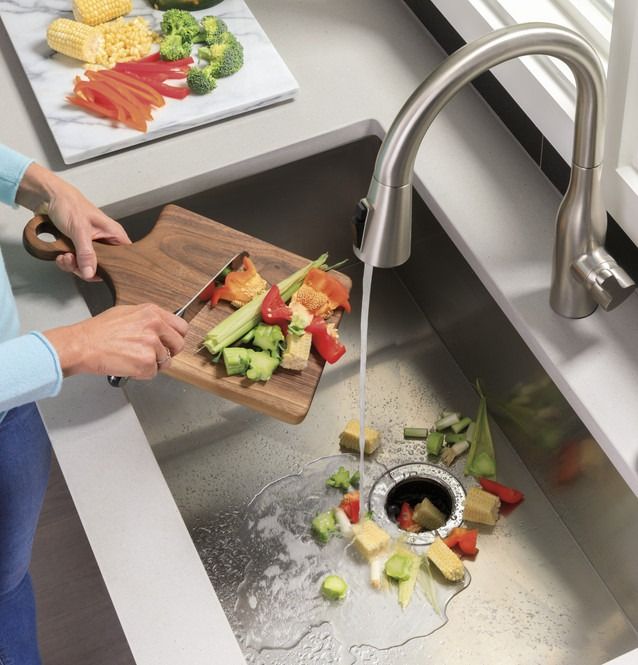 GE® Disposall® 1 HP Continuous Feed Non-Corded Black Garbage Disposal-4