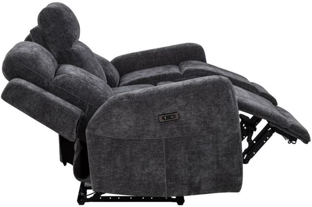Coaster® Kennett 2-Piece Dark Gray Chenille Upholstered Power Reclining Sofa Set-4