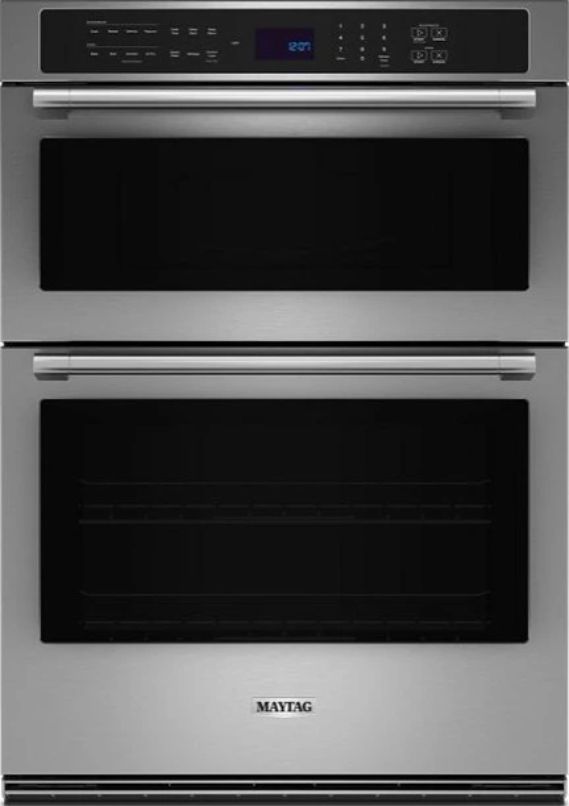Maytag® 30” Fingerprint Resistant Stainless Steel Oven/Micro Combo Electric Wall Oven with EvenAir™ True Convection System-0