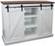 American Heartland Manufacturing Rustic Two Tone Brown/White Tall Quaint TV Stand-0