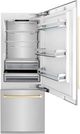 ZLINE Autograph Edition 30" 16.1 Cu. Ft. Stainless Steel Bottom Freezer Refrigerator with Water Dispenser and Ice Maker in Polished Gold Accents-2